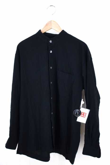 ISSEY MIYAKE WHITE LABEL(イッセイミヤケ) 製品染めスタンドカラーコットンギャバシャツ メンズ トップス