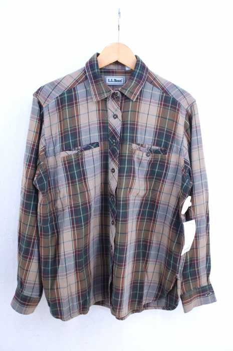 L.L.Bean （エルエルビーン） チェック柄コットンネルシャツ レディース トップス