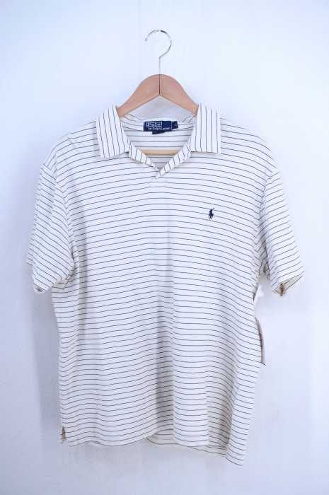 Polo by RALPH LAUREN （ポロバイラルフローレン） ポニー刺繍ボーダー柄スキッパーシャツ メンズ トップス