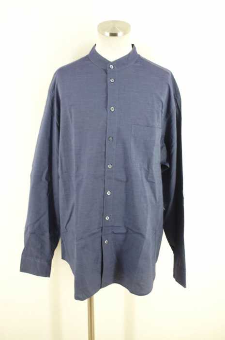 ARMANI COLLEZIONI （アルマーニコレツィオーニ） ノーカラーシャンブレーシャツ メンズ トップス