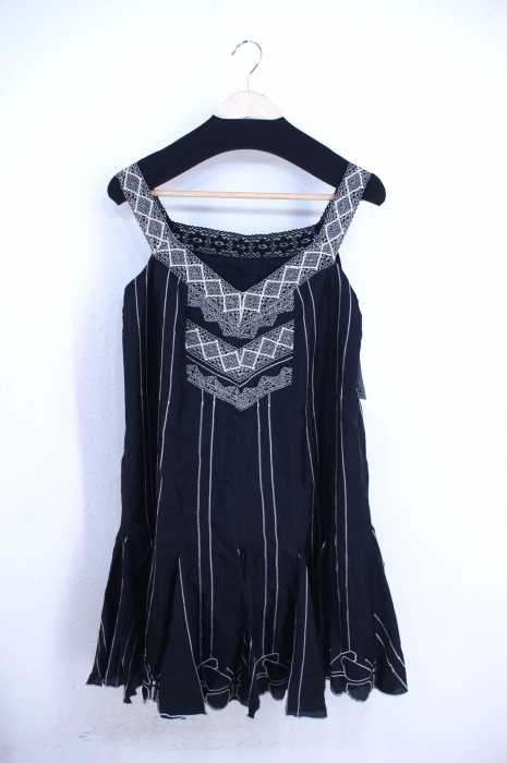 ANNA SUI （アナスイ） テープデザインフリルワンピース レディース ワンピース