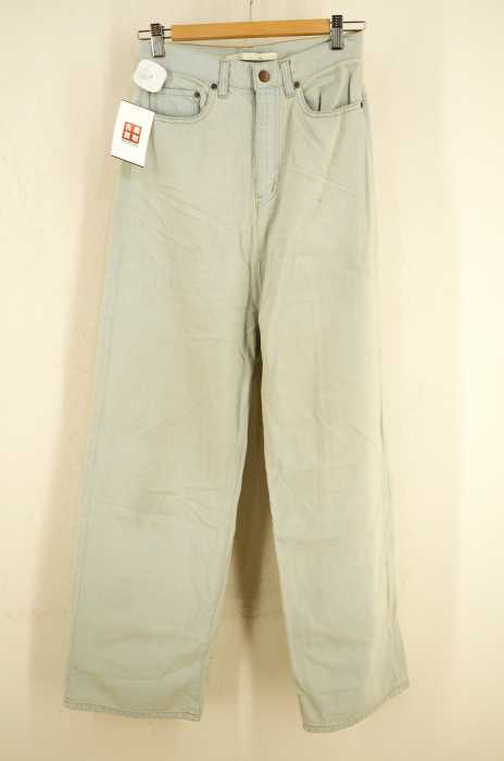 House Commune （ハウスコミューン） Wash Neutral Wide Denim ナチュラルハイウエストブリーチワイドデニム レディース パンツ