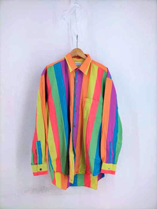 Paul Smith LONDON（ポールスミスロンドン） マルチカラーストライプ ボタンシャツ メンズ トップス