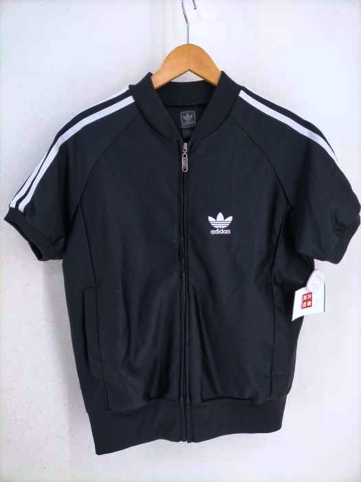 adidas（アディダス） バックプリント付き半袖ブルゾン レディース 