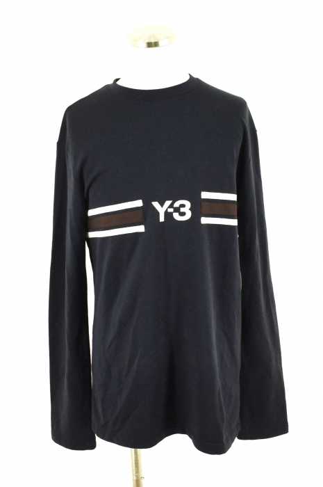 Y-3 (ワイスリー) ラインデザインロゴプリントスウェットトップス メンズ トップス
