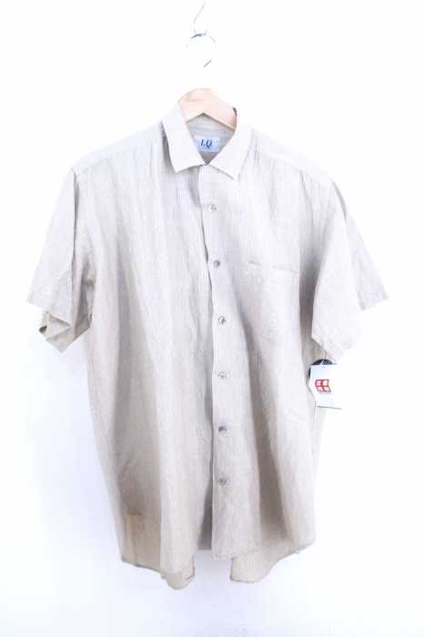 L.Q. Y's for men（エルキューワイズフォーメン） リネン混ストライプシャツ メンズ トップス