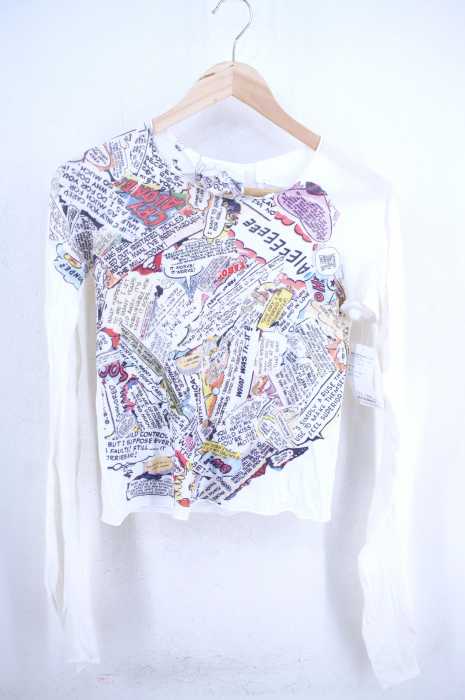 NOZOMI ISHIGURO Haute Couture(ノゾミイシグロオートクチュール) メッセージプリントロングカットソー レディース トップス