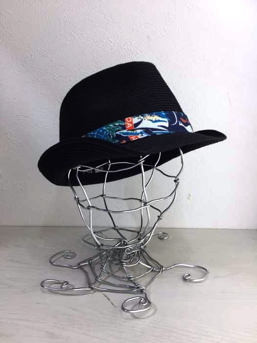 NEW ERA（ニューエラ） TRILBY HAT HAWAIIAN BLACK ストローハット メンズ 帽子