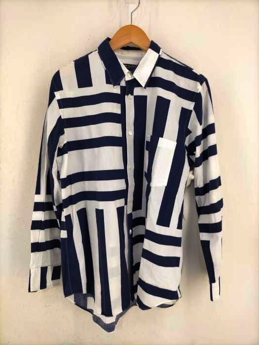 COMME des GARCONS HOMME PLUS（コムデギャルソンオムプリュス） AD2002 03SS Daytime Evening期 ランダムストライプコットンシャツ メンズ トップス