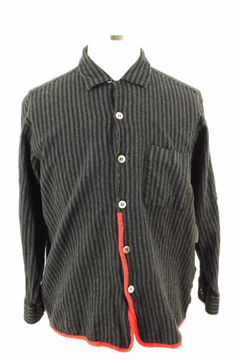 COMME des GARCONS HOMME (コムデギャルソンオム) ストライプオープンカラーシャツ メンズ トップス