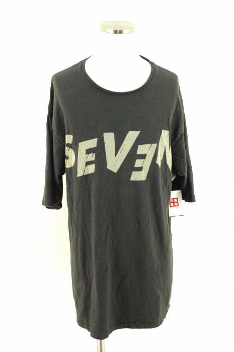 SEVEN (セブン) クラッシュ加工ビッグシルエットプリントTシャツ メンズ トップス