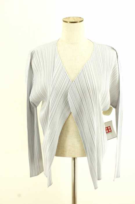 PLEATS PLEASE ISSEY MIYAKE (プリーツプリーズイッセイミヤケ) プリーツ加工カーディガン レディース トップス