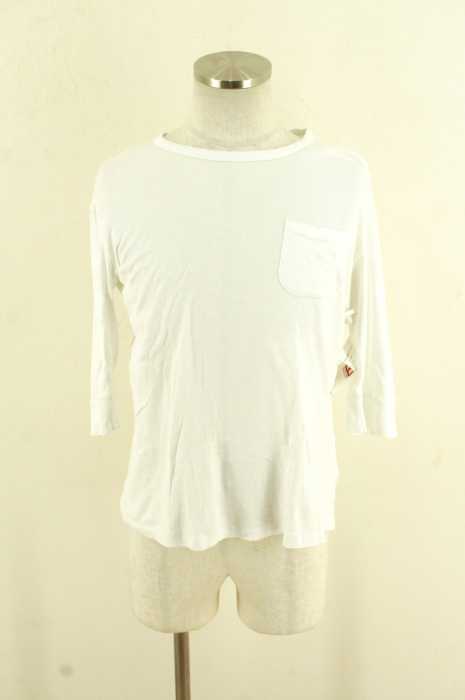 THE WHITE BRIEFS (ザホワイトブリーフス) クルーネック七分袖ポケットTシャツ メンズ トップス