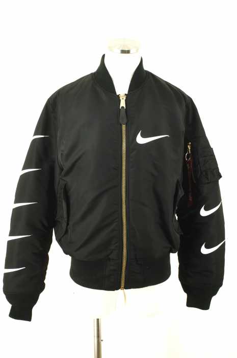 NIKE×ALPHA (ナイキ×アルファ) プリントMA-1 メンズ アウター