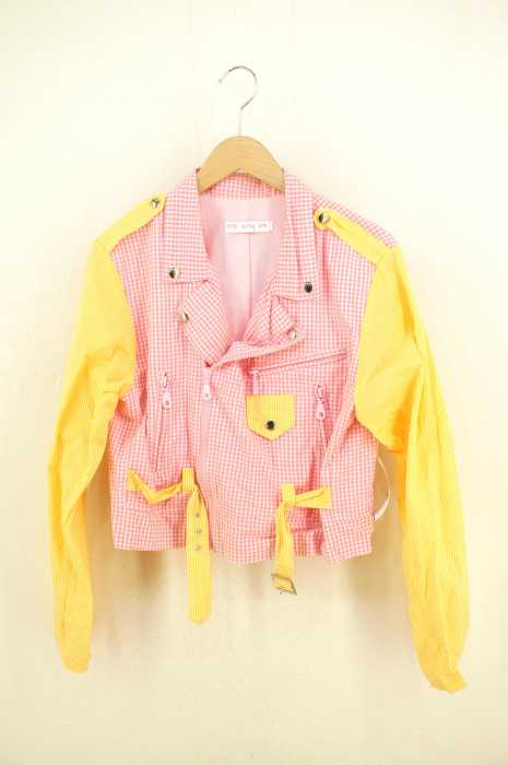 little sunny bite（リトルサニーバイト） checker jacket ギンガムチェックライダースジャケット レディース アウター