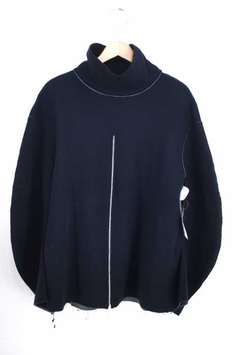 Yajun Studio (ヤジュン ストゥディオ) ハーフジップカットオフスウェット レディース トップス