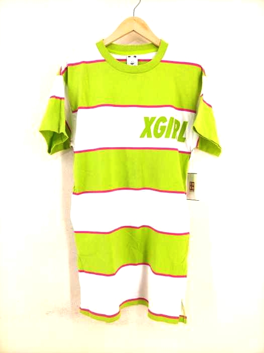 X-girl(エックスガール) STRIPED TEE DRESS レディース トップス