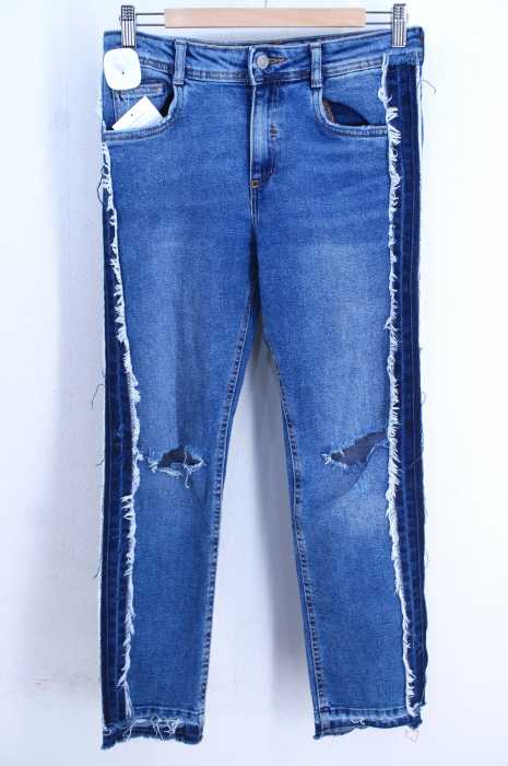 ZARA trafaluc（ザラトラファルック） 再構築 カットオフ加工 ストレートデニム レディース パンツ