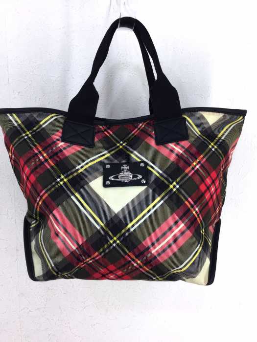 Vivienne Westwood（ヴィヴィアンウエストウッド） チェック柄　ナイロンハンドバッグ　トートバッグ レディース バッグ