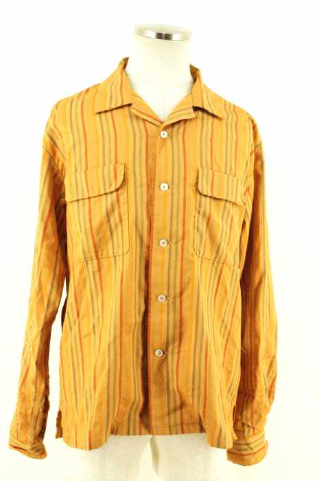 JOURNAL STANDARD TRISECT2 （ジャーナルスタンダードトライセクト） Shabby Stlipe Dye OPEN ストライプオープンカラーシャツ メンズ トップス