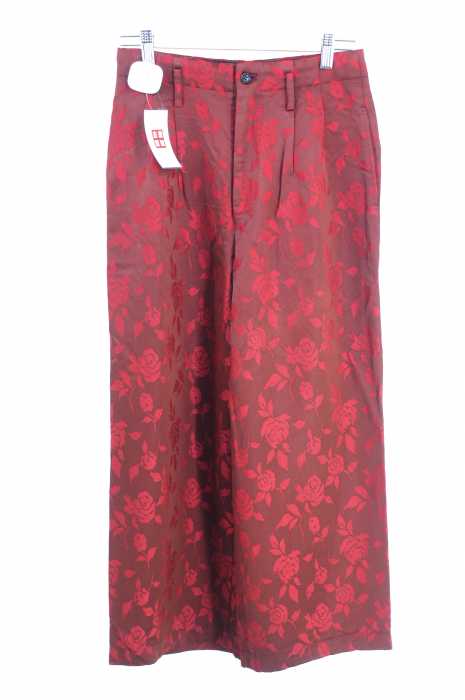 tricot COMME des GARCONS （トリココムデギャルソン） 90s AD1996 97SS ジャガード織 バラ柄 2タックワイドスラックス レディース パンツ