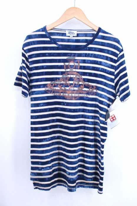 Vivienne Westwood MAN（ヴィヴィアンウエストウッドマン） セーフティピンオーブptボーダーTシャツ メンズ トップス