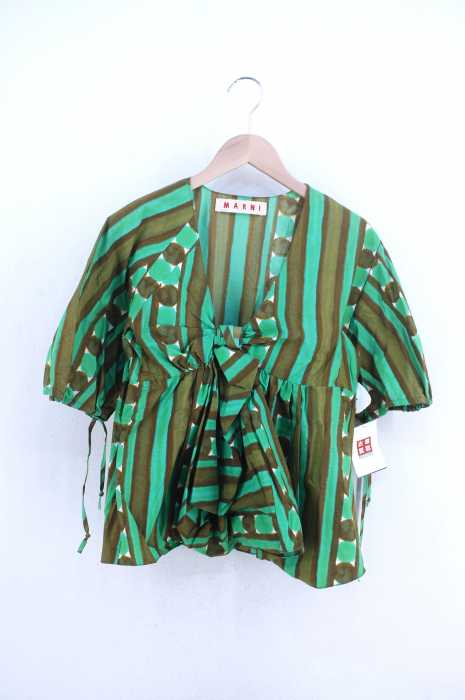 MARNI（マルニ） 総柄 リネンブラウス レディース トップス