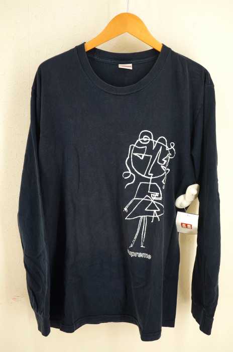 Supreme（シュプリーム） 16AW Sketch L/S Tee スケッチガールプリントTシャツ ロングスリーブ メンズ トップス