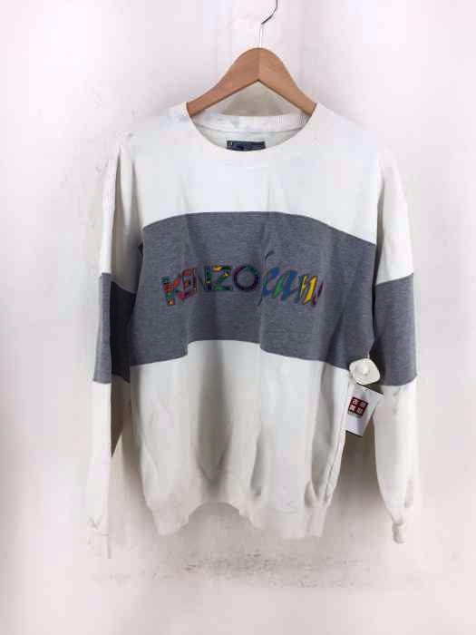 KENZO JEANS(ケンゾージーンズ) フロント刺繍 クルーネックスウェット メンズ トップス