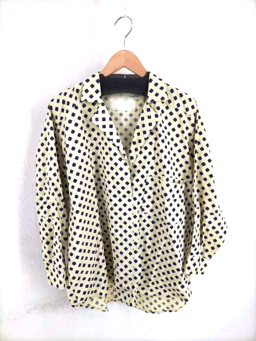 ANN TAYLOR(アンテイラー) 総柄 開襟プルオーバーシャツ レディース トップス