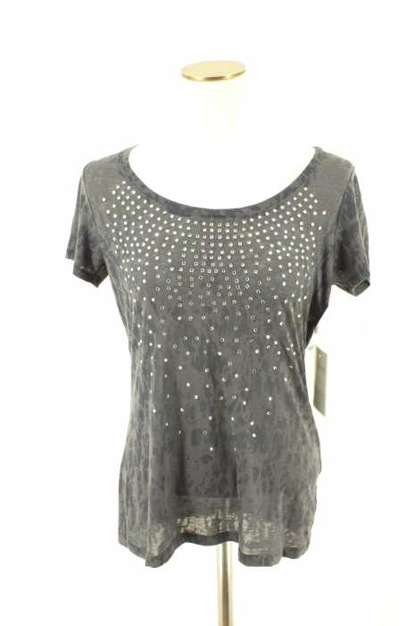 BALMAIN （バルマン） レオパード柄デザインクルーネック半袖Tシャツ レディース トップス