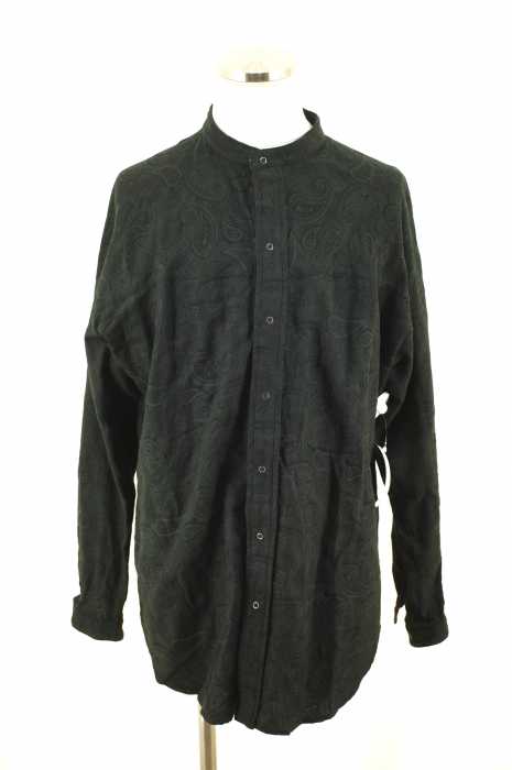 CORNERWEAR（コーンウェア） ISMO ペイズリー柄バンドカラーシャツ メンズ トップス