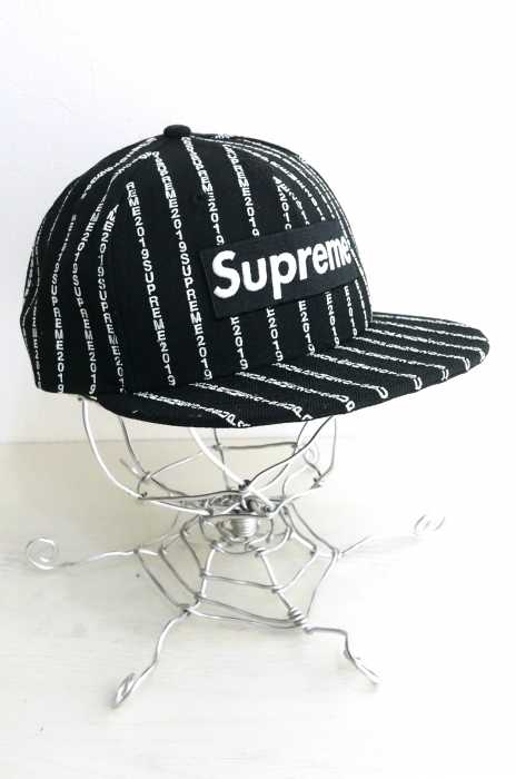Supreme （シュプリーム） 19SS Text Stripe New Era Cap メンズ 帽子