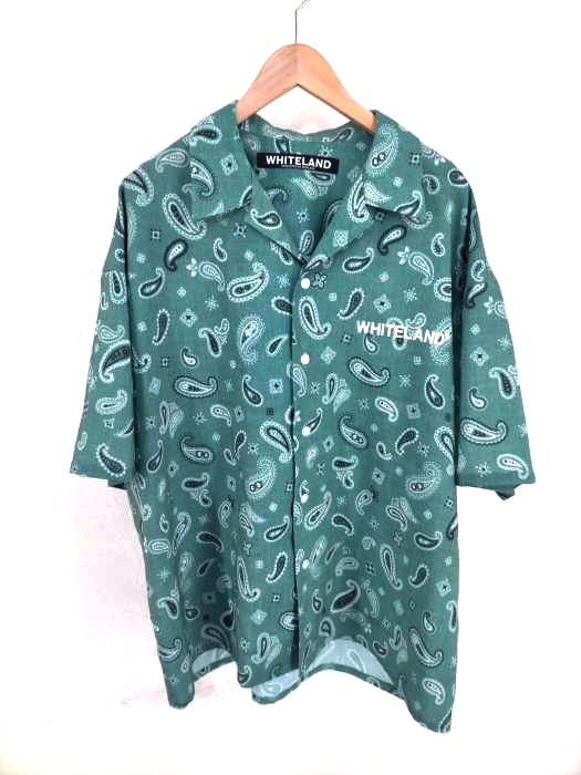 WHITELAND（ホワイトランド） 19SS ペイズリー柄オープンカラーシャツ メンズ トップス