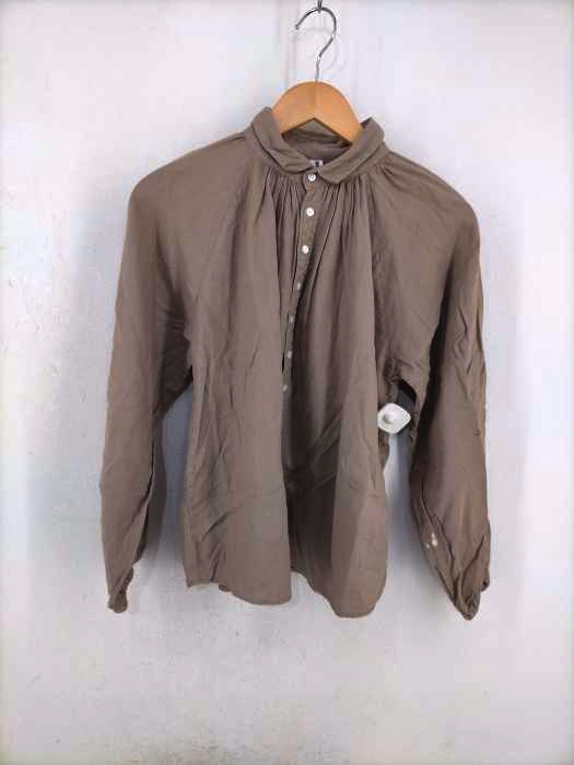 Brocante（ブロカント） 綿麻ボイル グランロンシャツ レディース トップス