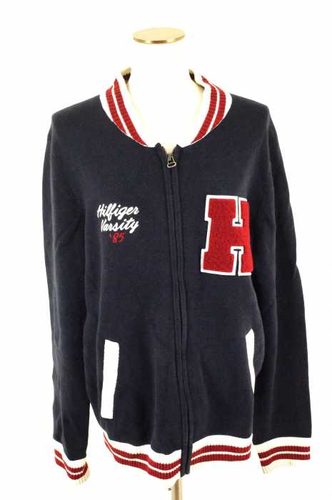TOMMY HILFIGER （トミーヒルフィガー） コットンニットワッペンジップブルゾン メンズ アウター