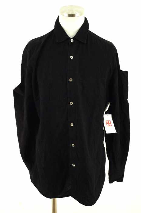ANN　DEMEULEMEESTER　 （アンドゥムルメステール） コットンダメージ加工シャツ メンズ トップス