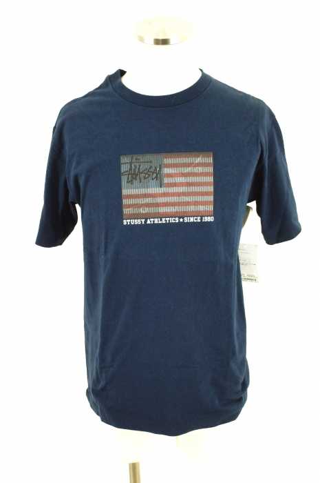 STUSSY （ステューシー） 星条旗ロゴプリントクルーネックTシャツ メンズ トップス