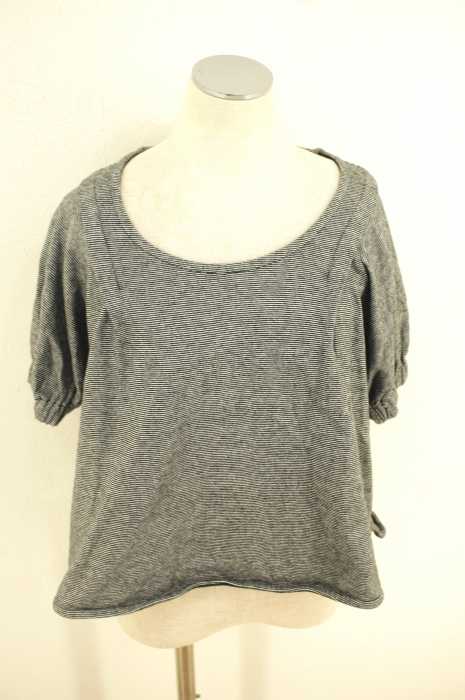 IENA (イエナ) ボリューム袖ボーダー柄Tシャツ レディース トップス