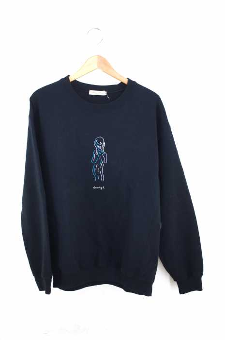 LES CINQ LETTRES （レサンクレトルズ） BEAUTY&YOUTH別注 刺繍クルーネックスウェット メンズ トップス