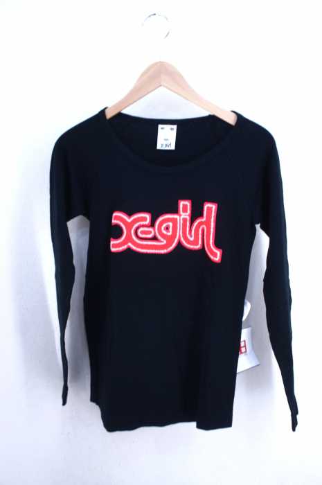 X-girl （エックスガール） ロゴ刺繍 ロンT レディース トップス