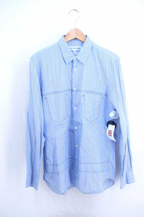COMME des GARCONS SHIRT（コムデギャルソンシャツ） W11 03AW リバーシブル マルチストライプ柄 コットンボタンシャツ メンズ トップス