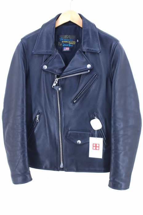 Schott618 Perfecto Wライダースジャケット 38 青 Lサイズ Schott618 Perfecto Wライダースジャケット 38 青 Lサイズ
