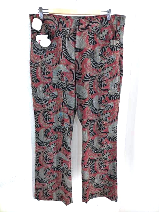 JUNYA WATANABE COMME des GARCONS（ジュンヤワタナベコムデギャルソン） AD1996 97SS グレンチェック×トライバル染込プリント ウールギャバパンツ メンズ パンツ