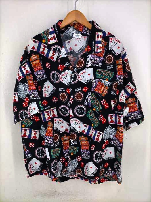 HOUSTON（ヒューストン） カジノ柄オープンカラーシャツ メンズ  
