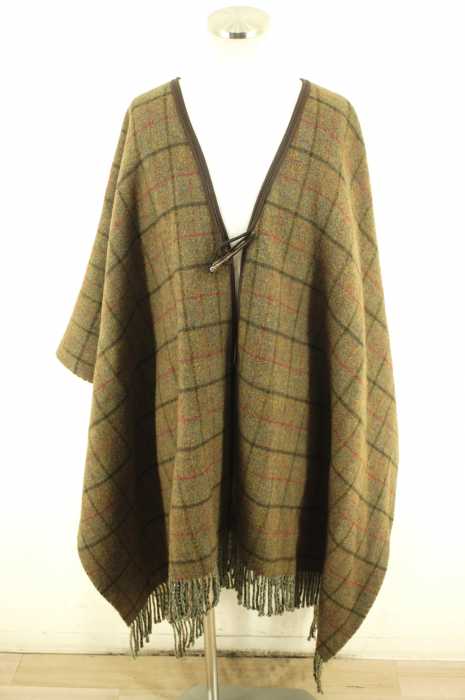 SUN/kakke (サンカッケー) Johnstons ラム ウール ブランケット ポンチョ メンズ トップス