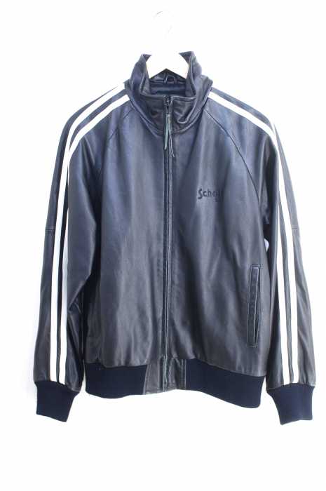 Schott （ショット） 袖ラインジップアップラムレザージャケット メンズ アウター