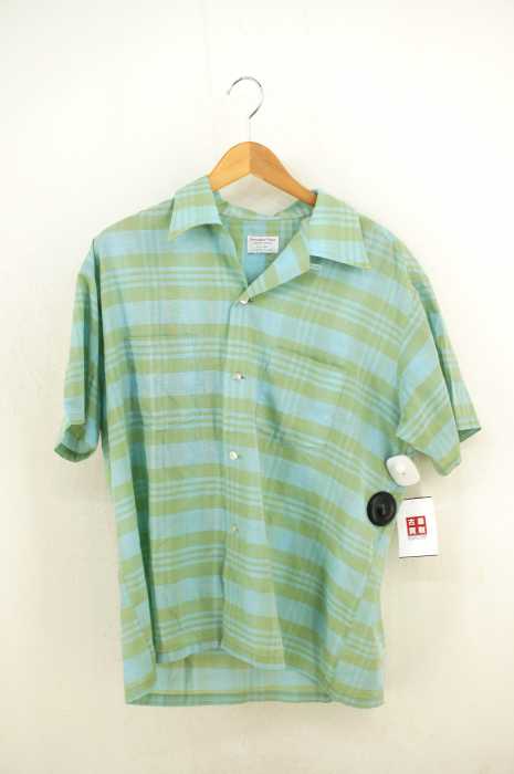JC Penney（ジェーシーペニー） 70s チェック柄オープンカラーS/Sシャツ メンズ トップス