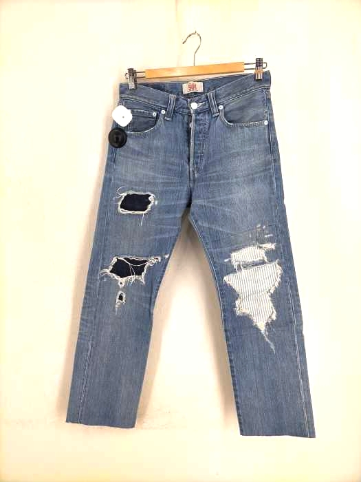 Levis（リーバイス） 501 ボタン裏P85 リペア加工カットオフ ボタンフライデニムパンツ メンズ パンツ