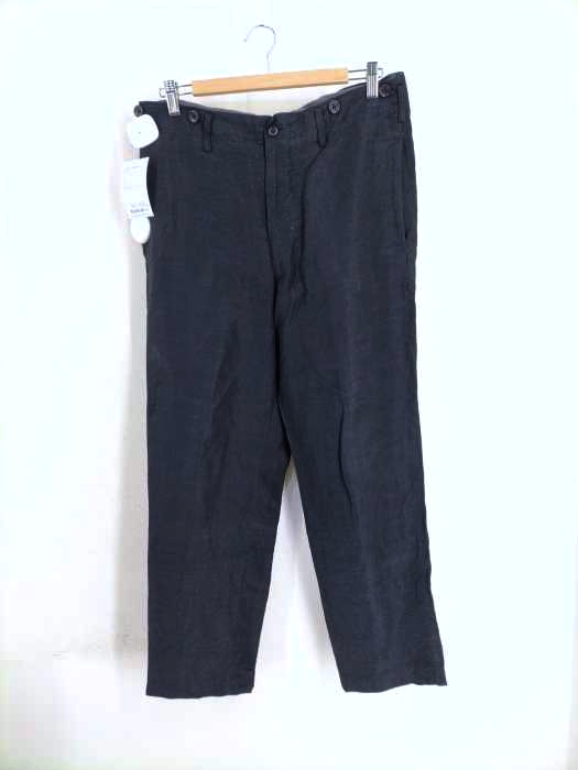 Yohji Yamamoto POUR HOMME（ヨウジヤマモトプールオム） 80S 丸文字タグ シンチバックデザインレーヨンスラックス メンズ パンツ